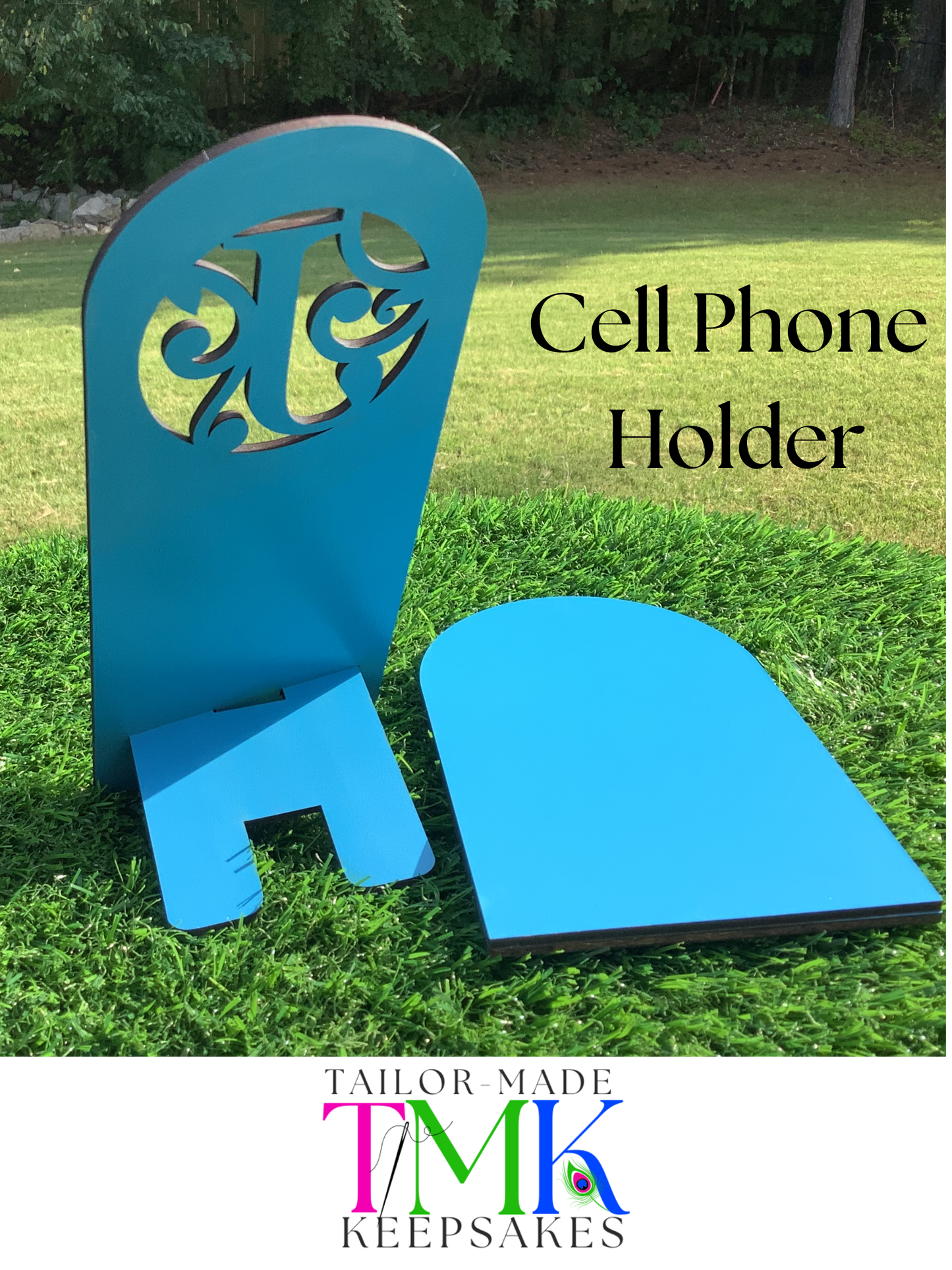 Custom Floral Initial Cell Phone Holder | Tailor-Made Keepsakes