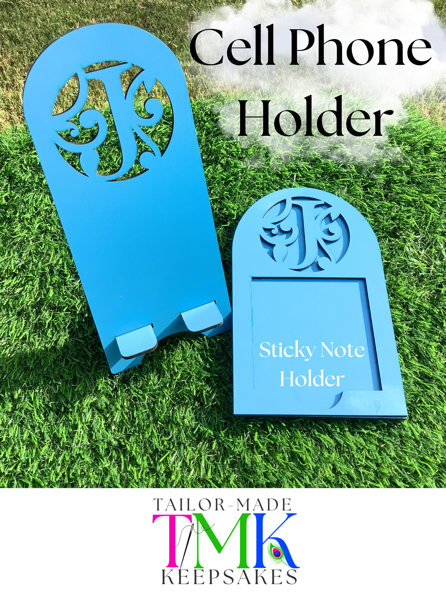 Custom Floral Initial Cell Phone Holder | Tailor-Made Keepsakes
