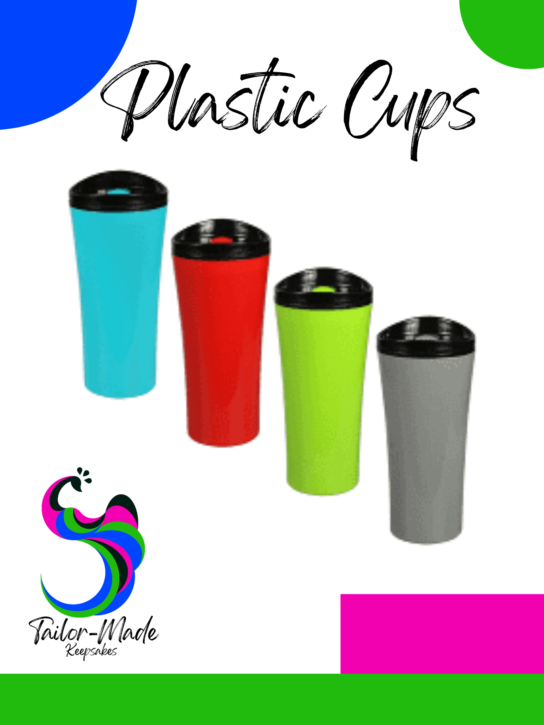 Custom Plastic Cup With Lid| Tailor Made Keepsakes