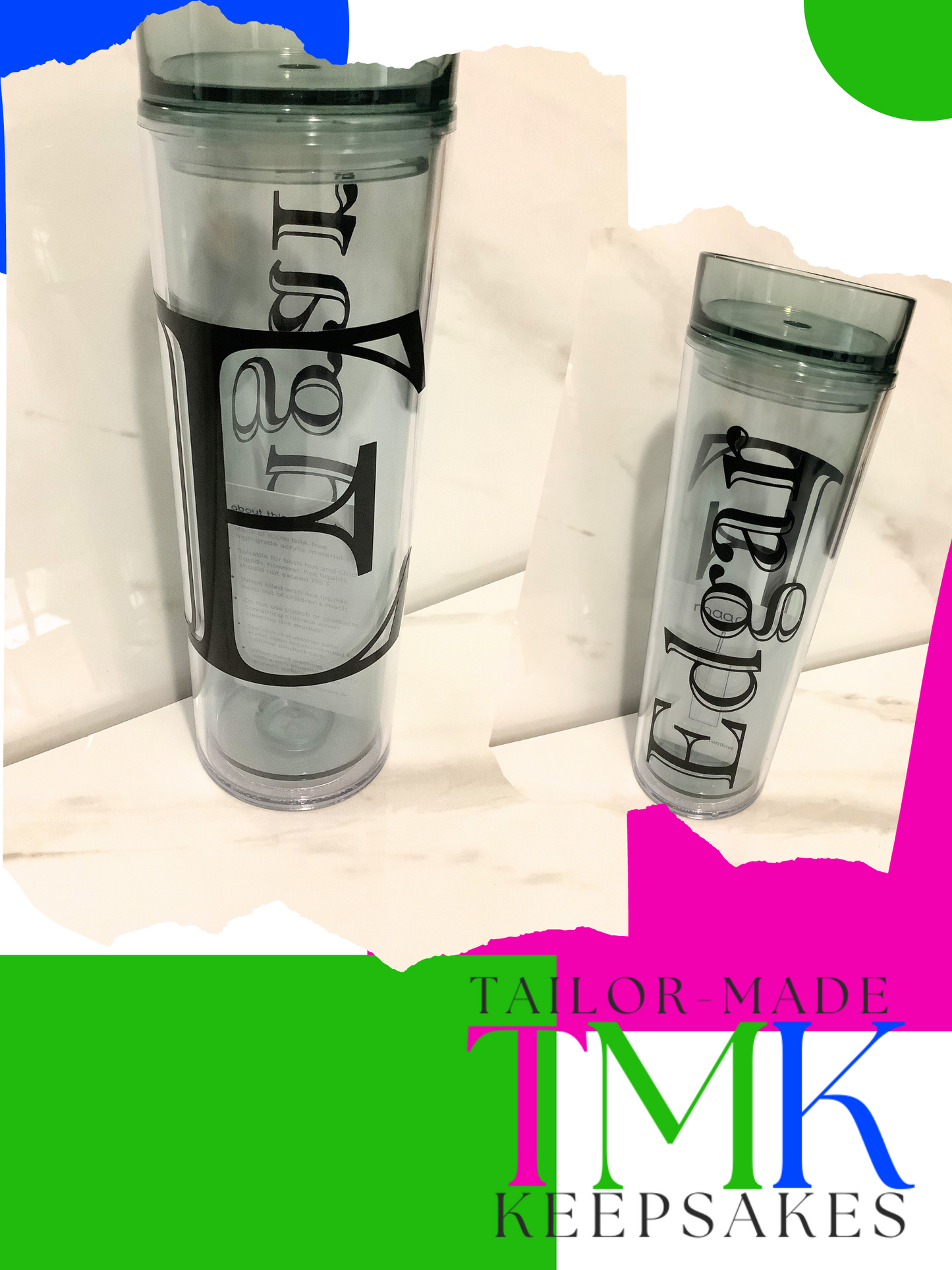 Custom Condensation Free Acrylic Tumbler | Tailor-Made Keepsakes