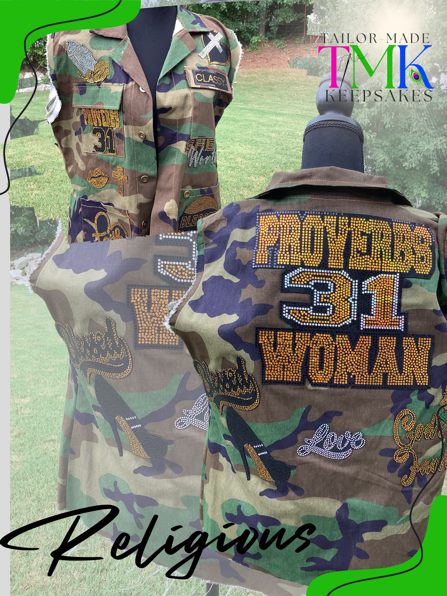 ✨ Camo Jacket with Spangle Patches – Lightweight, Stylish, and Full of Personality! ✨