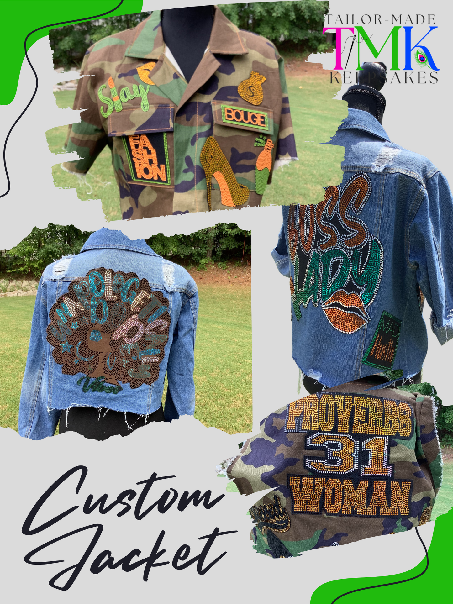 ✨ Camo Jacket with Spangle Patches – Lightweight, Stylish, and Full of Personality! ✨