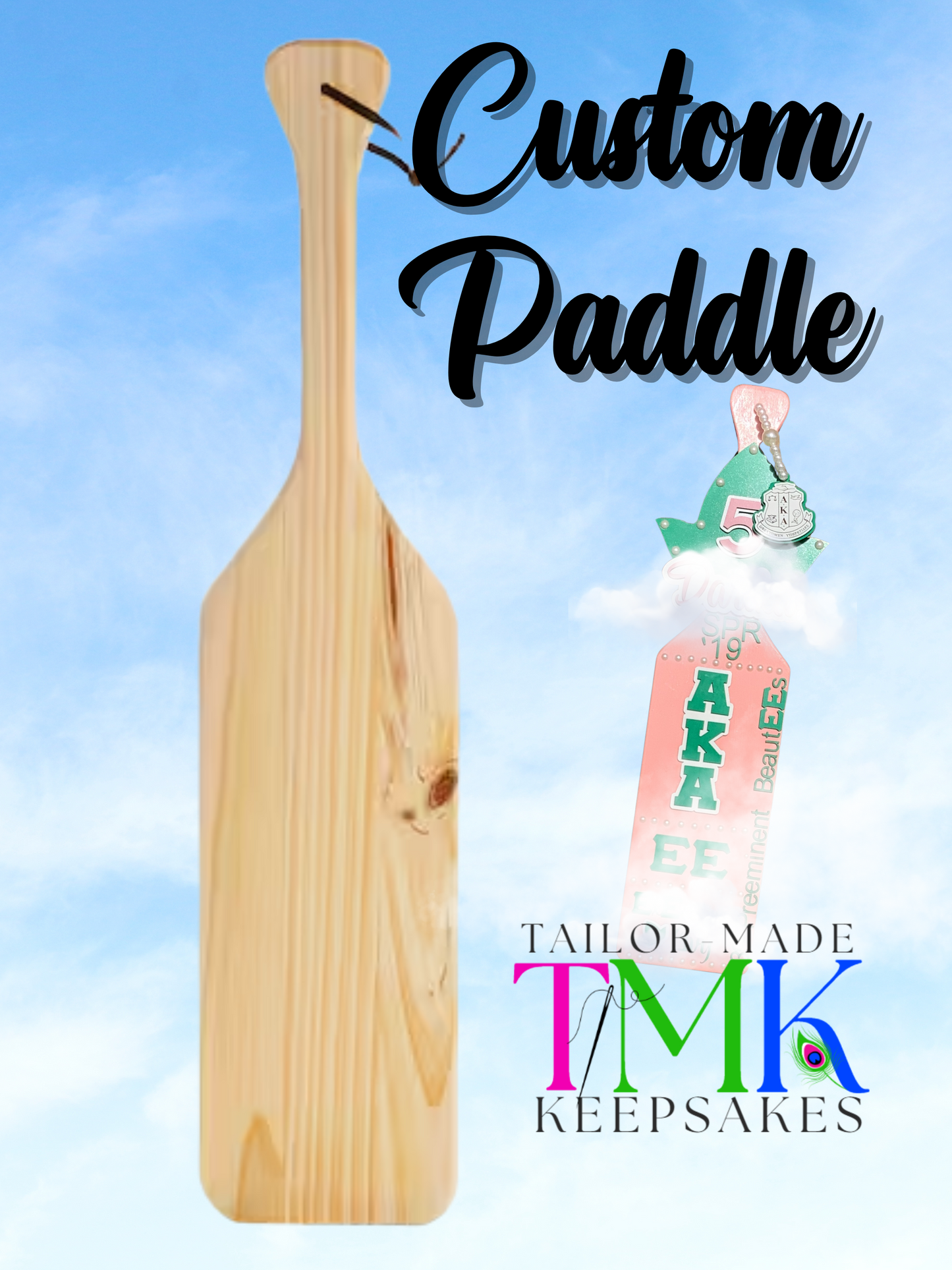 Custom Sorority & Fraternity Paddle – 24” Personalized Engraved Wood | Tailor-Made Keepsakes