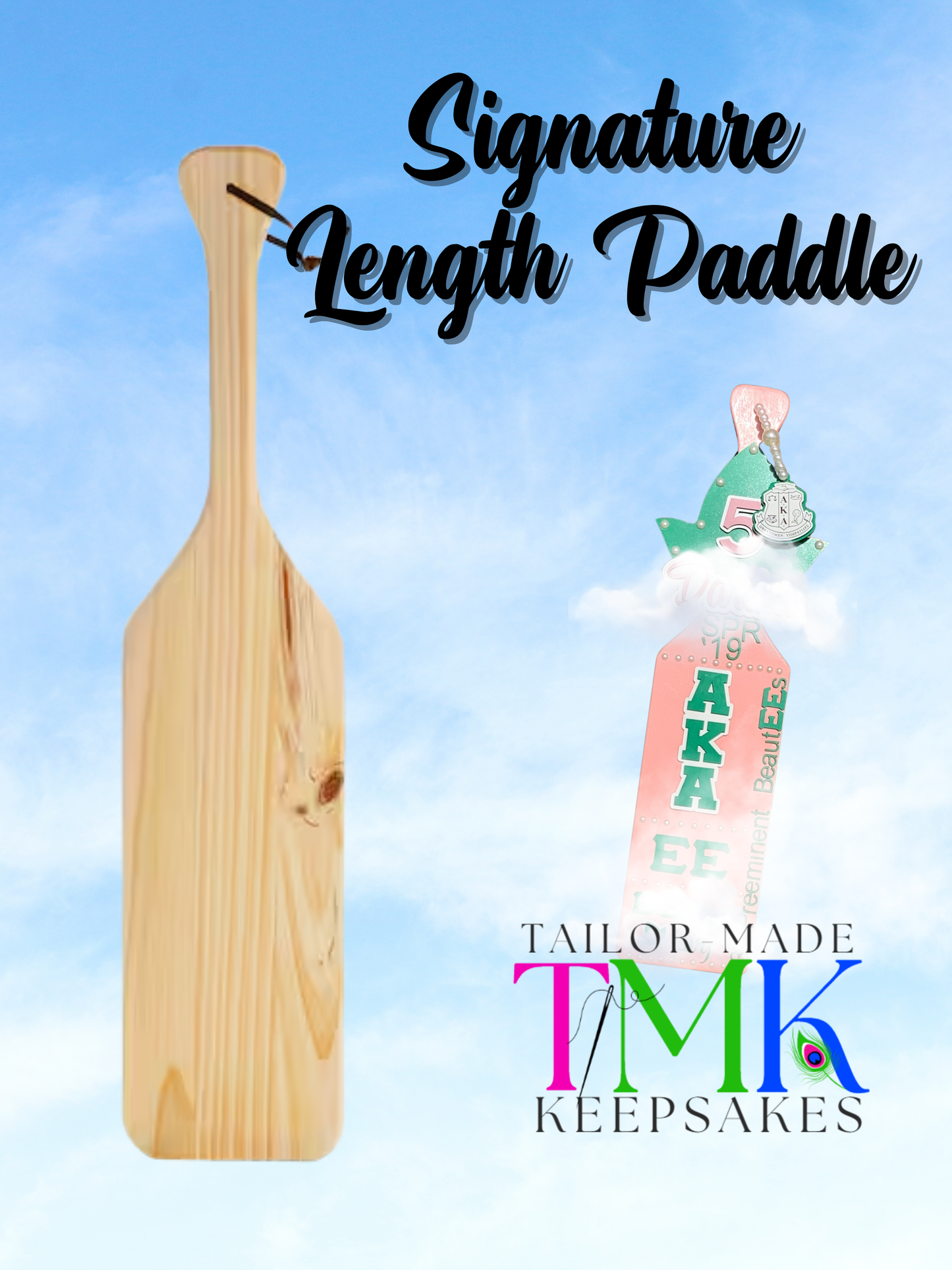 Custom Sorority & Fraternity Paddle – 24” Personalized Engraved Wood | Tailor-Made Keepsakes