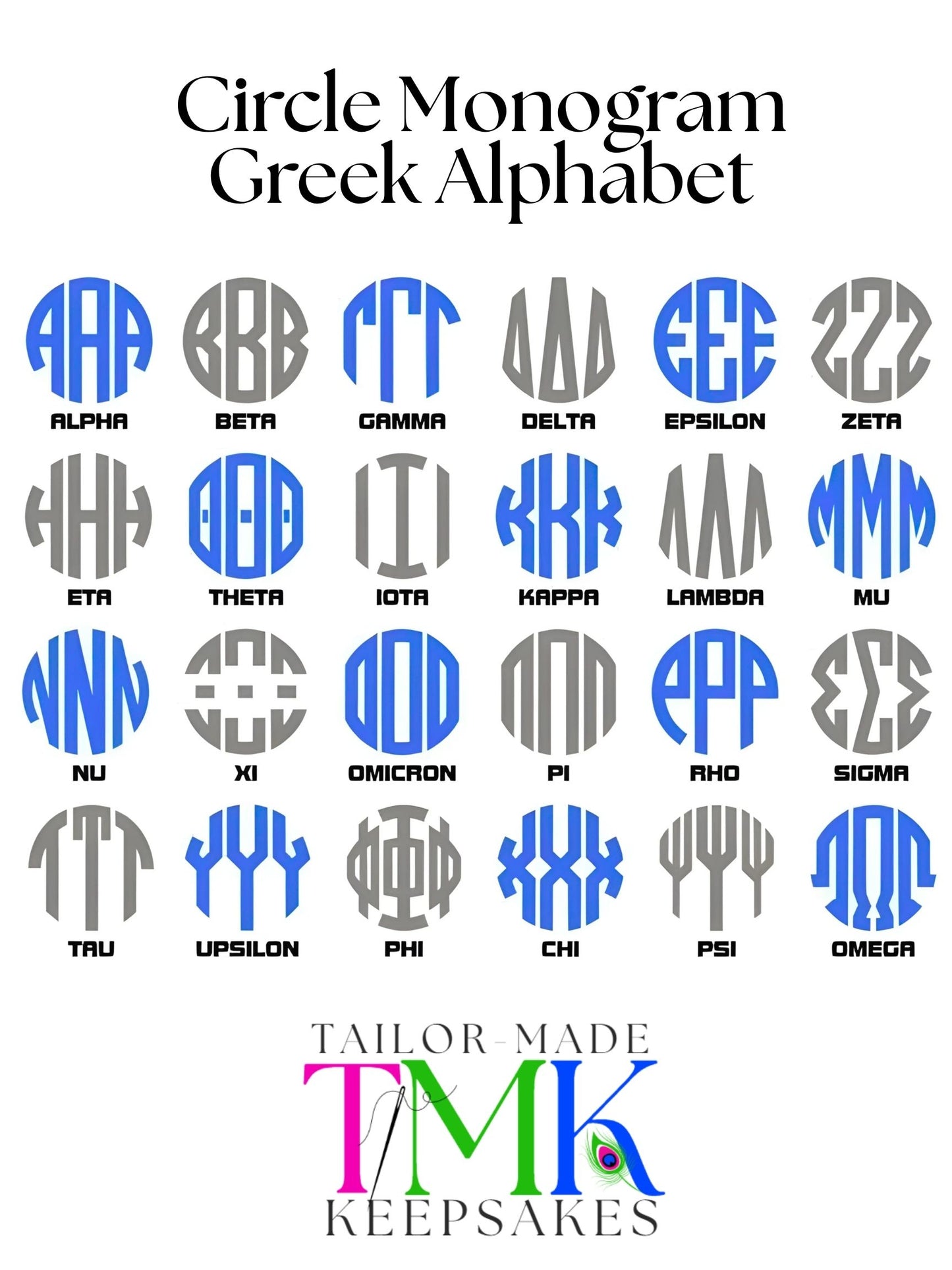 Greek Letter Monogram