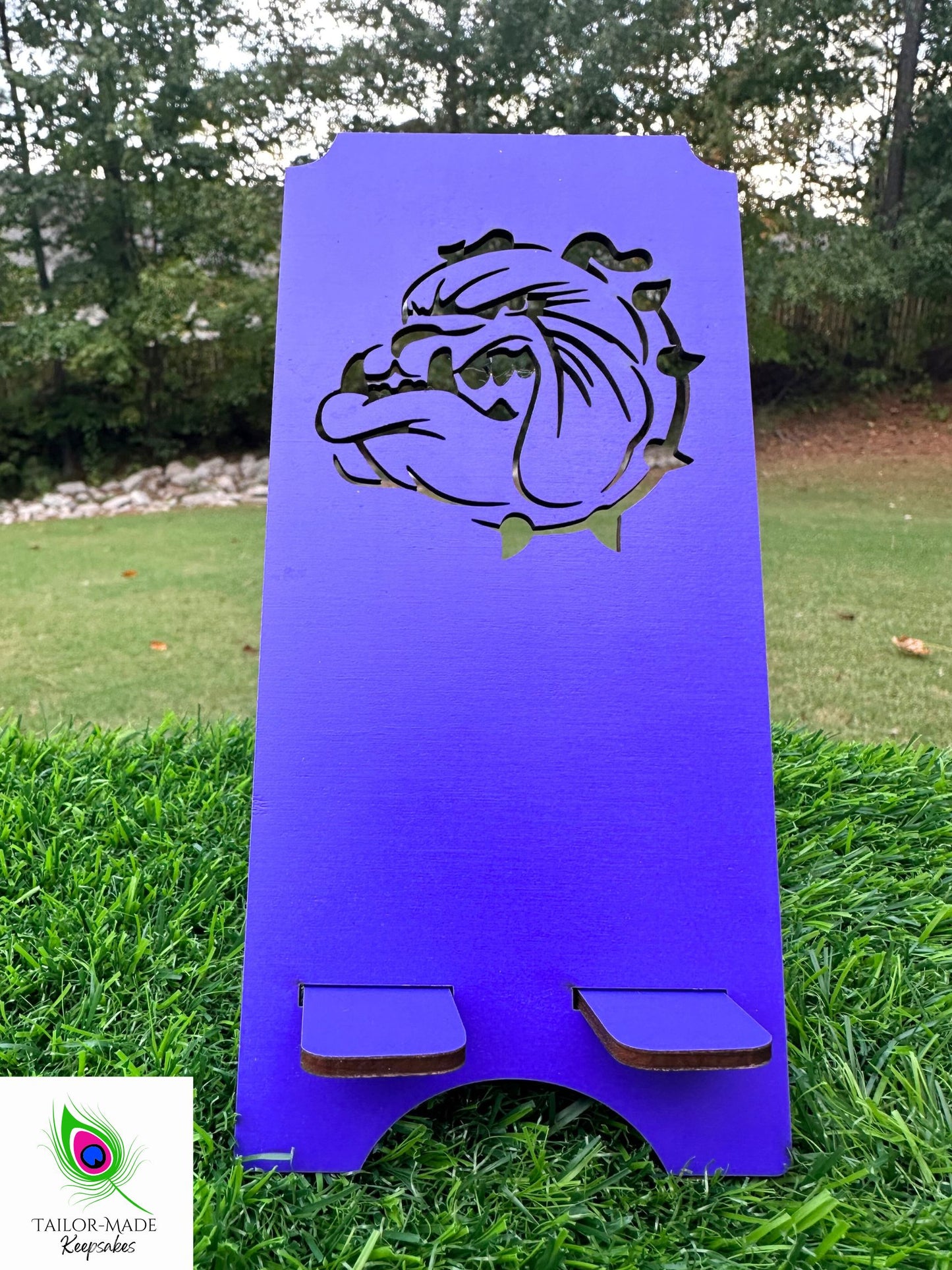Custom Fraternity Wooden Phone Stand – Personalized Greek Letters | Handcrafted College Gift for Him | Brotherhood Desk Decor