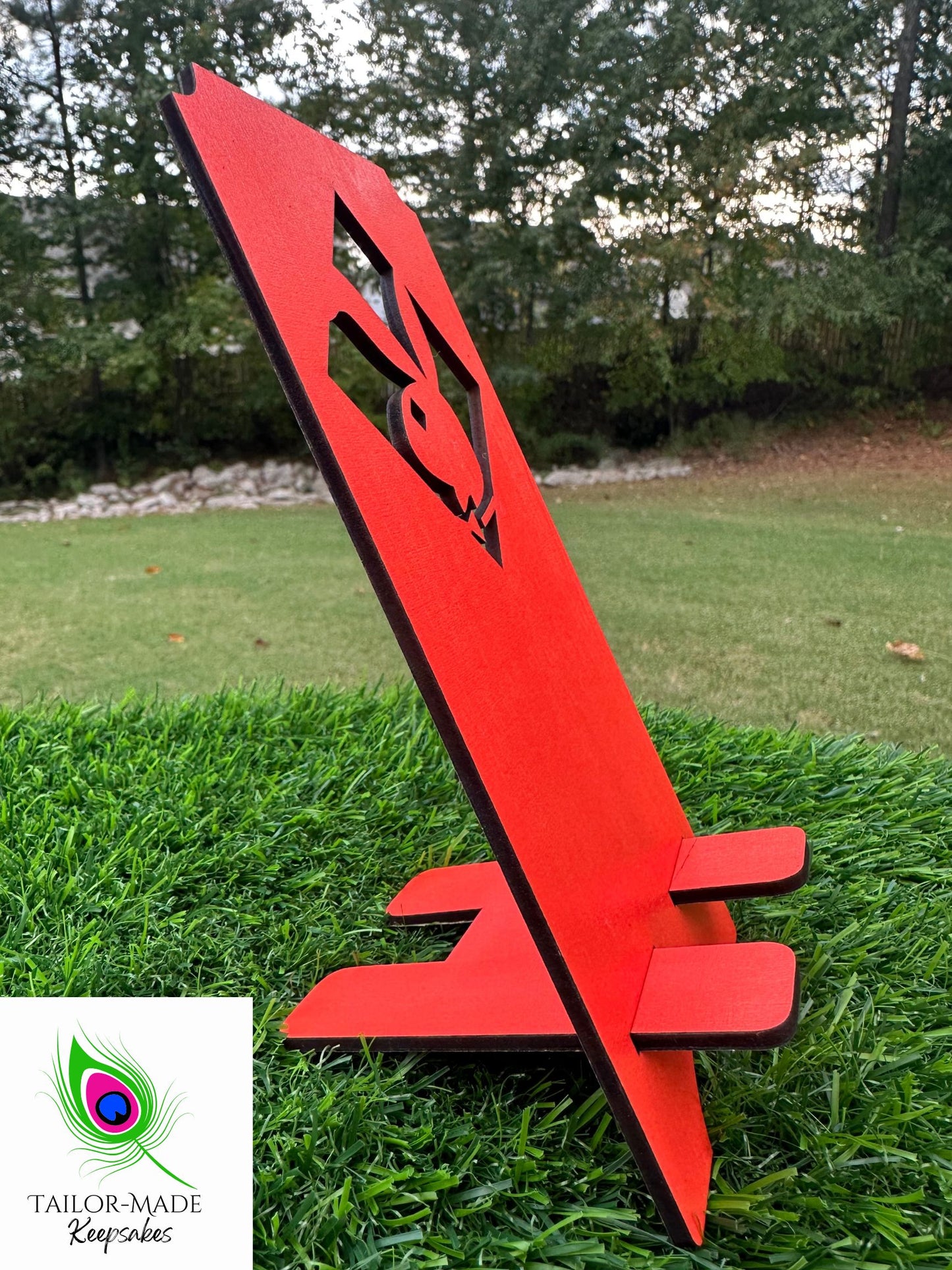 Custom Fraternity Wooden Phone Stand – Personalized Greek Letters | Handcrafted College Gift for Him | Brotherhood Desk Decor