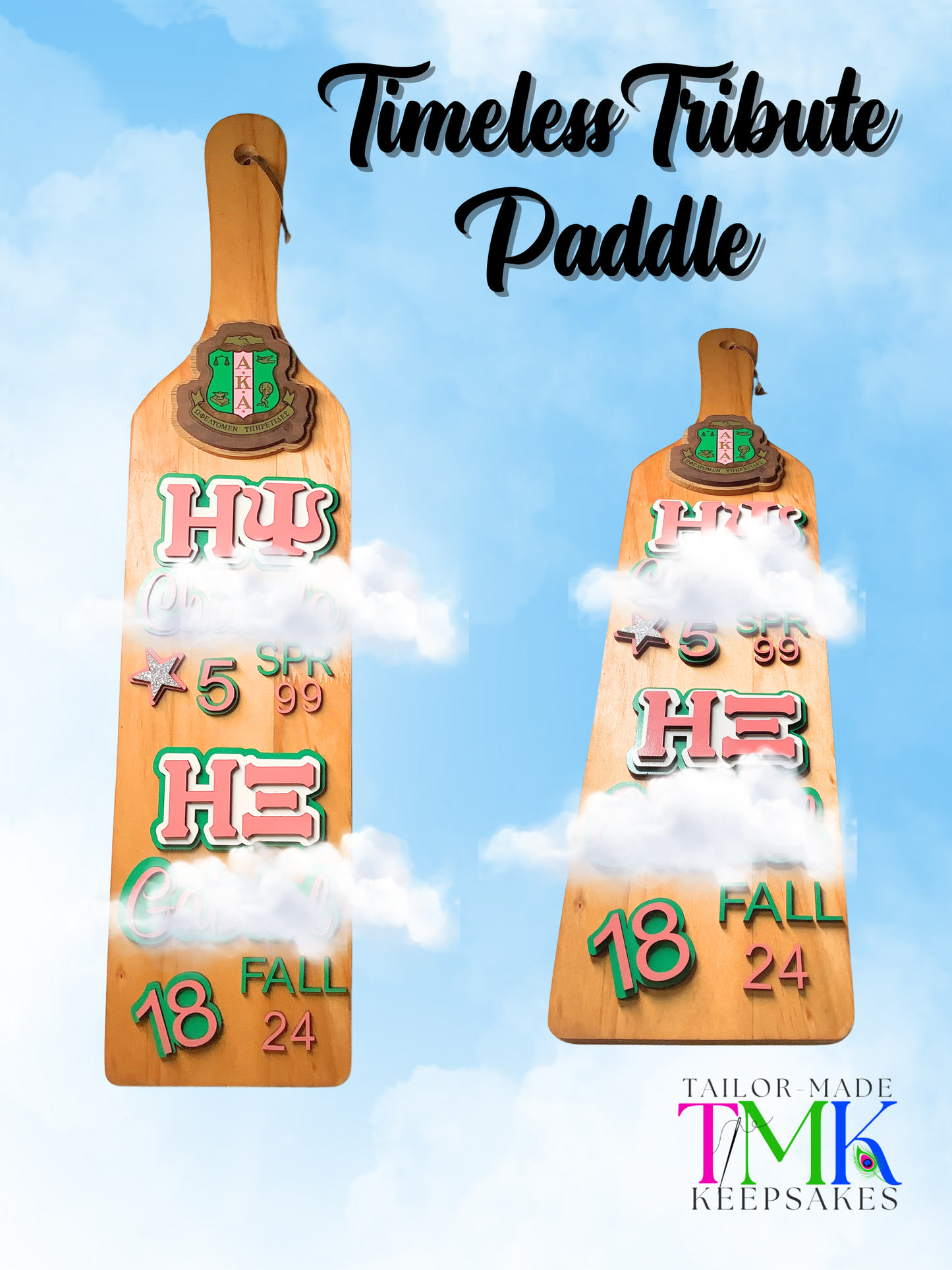 Custom Sorority & Fraternity Paddle – 24” Personalized Engraved Wood | Tailor-Made Keepsakes