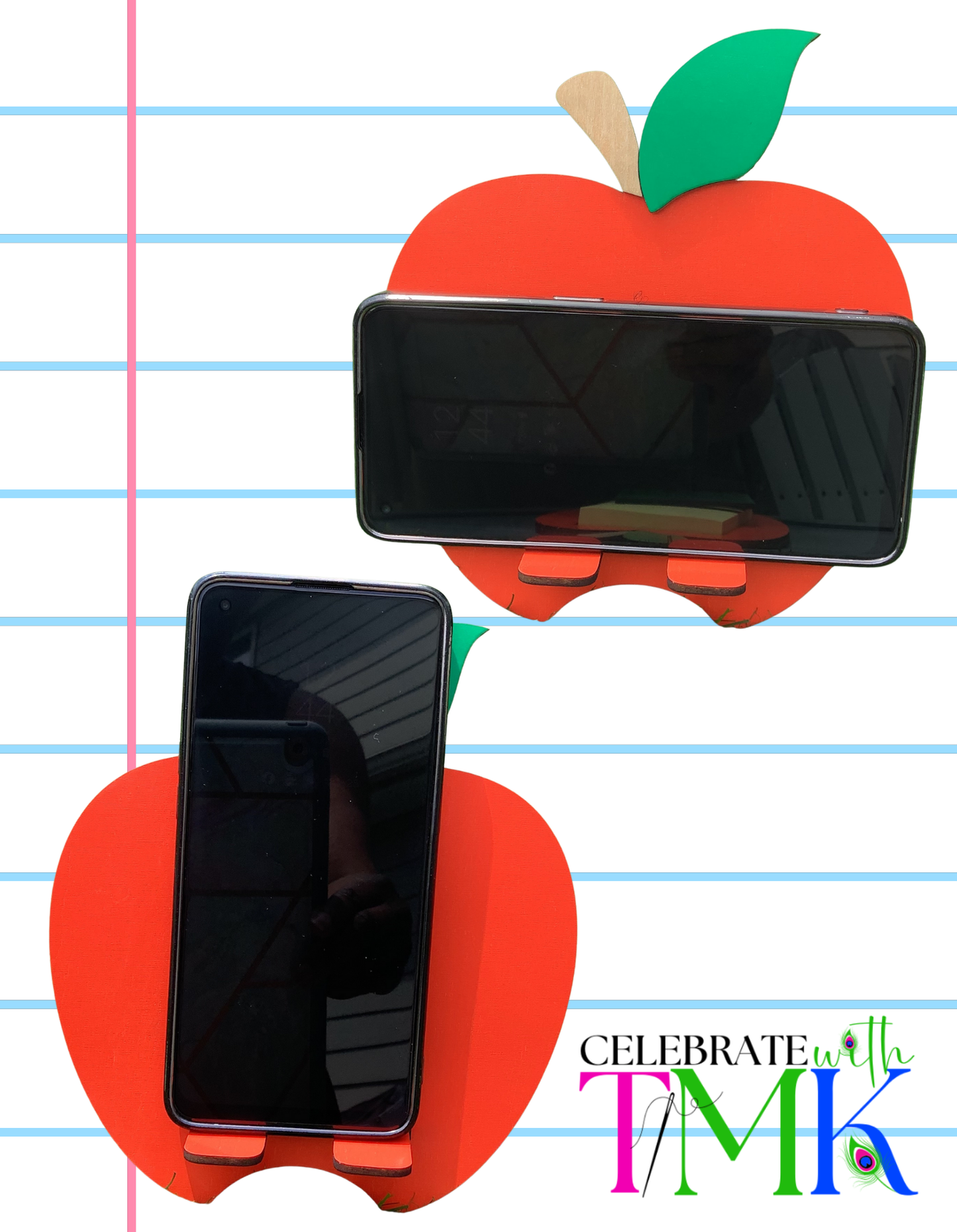 Apple phone holder MDF wood β personalized teacher gift
Sticky note holder apple shape β teacher appreciation gift
Apple desk organizer β back to school gift