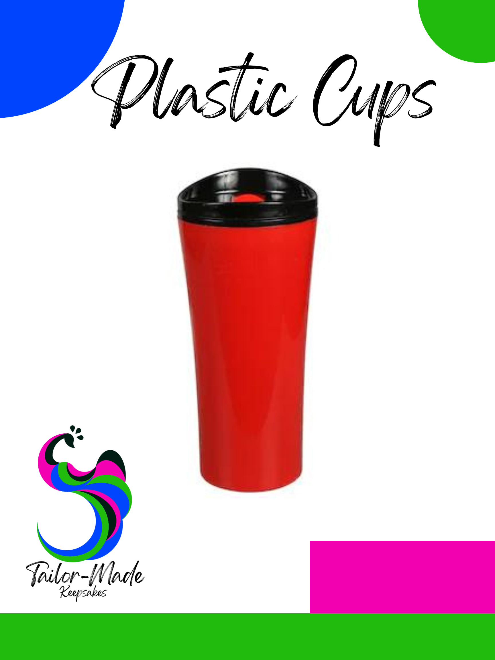 Custom Plastic Cup With Lid| Tailor Made Keepsakes