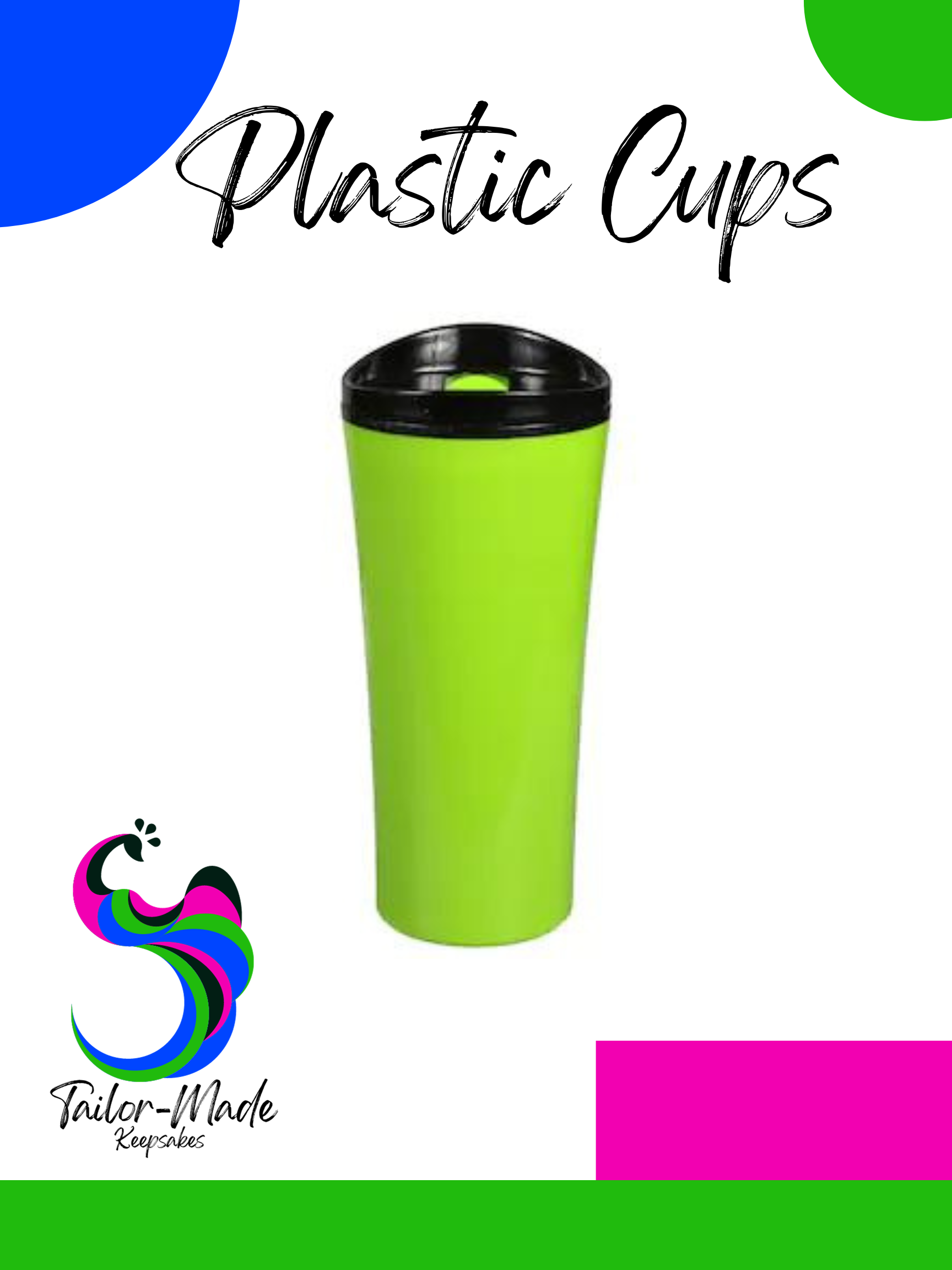 Custom Plastic Cup With Lid| Tailor Made Keepsakes