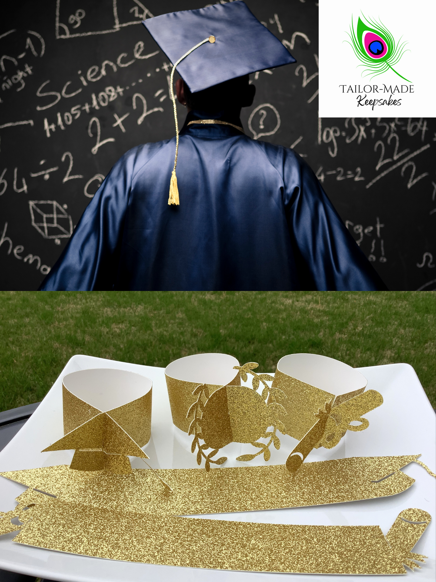 🎓 Graduation Napkin Rings –  Pre-Cut Table Décor | Tailormade Keepsakes