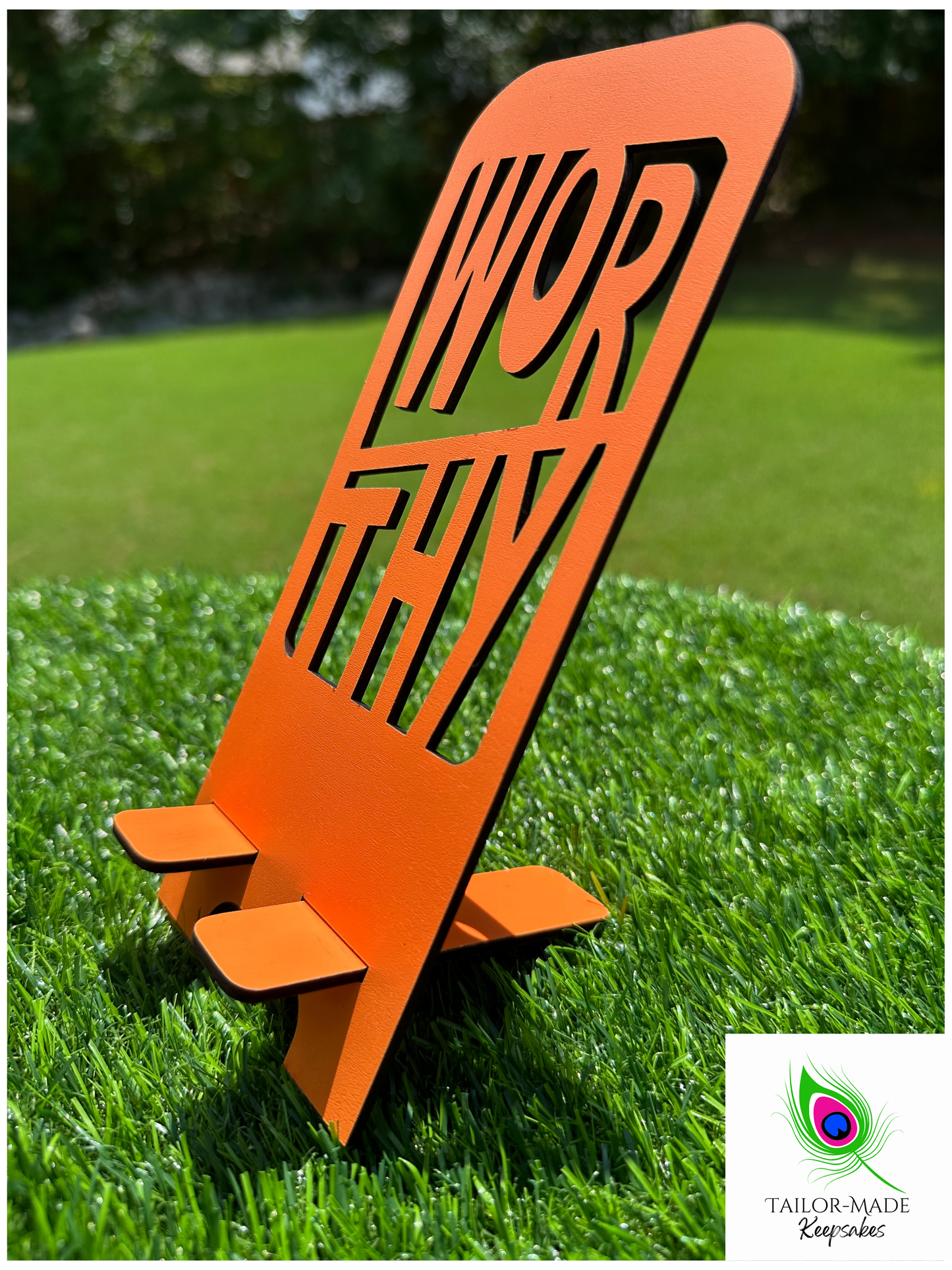 Chic Seat™ Statement Stand — Motivational Edition, Laser-Engraved | Tailormade Keepsakes