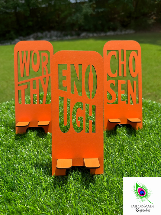 Chic Seat™ Statement Stand — Motivational Edition, Laser-Engraved | Tailormade Keepsakes