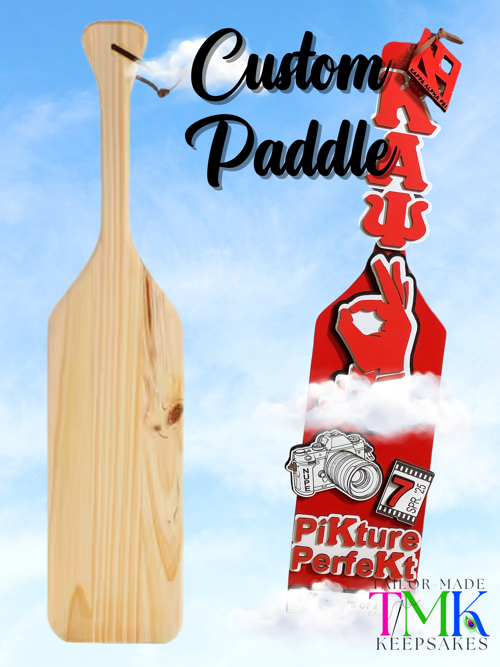 Kappa Fraternity Paddle.  Greek Paddle. Fraternity Crossing Gifts. 