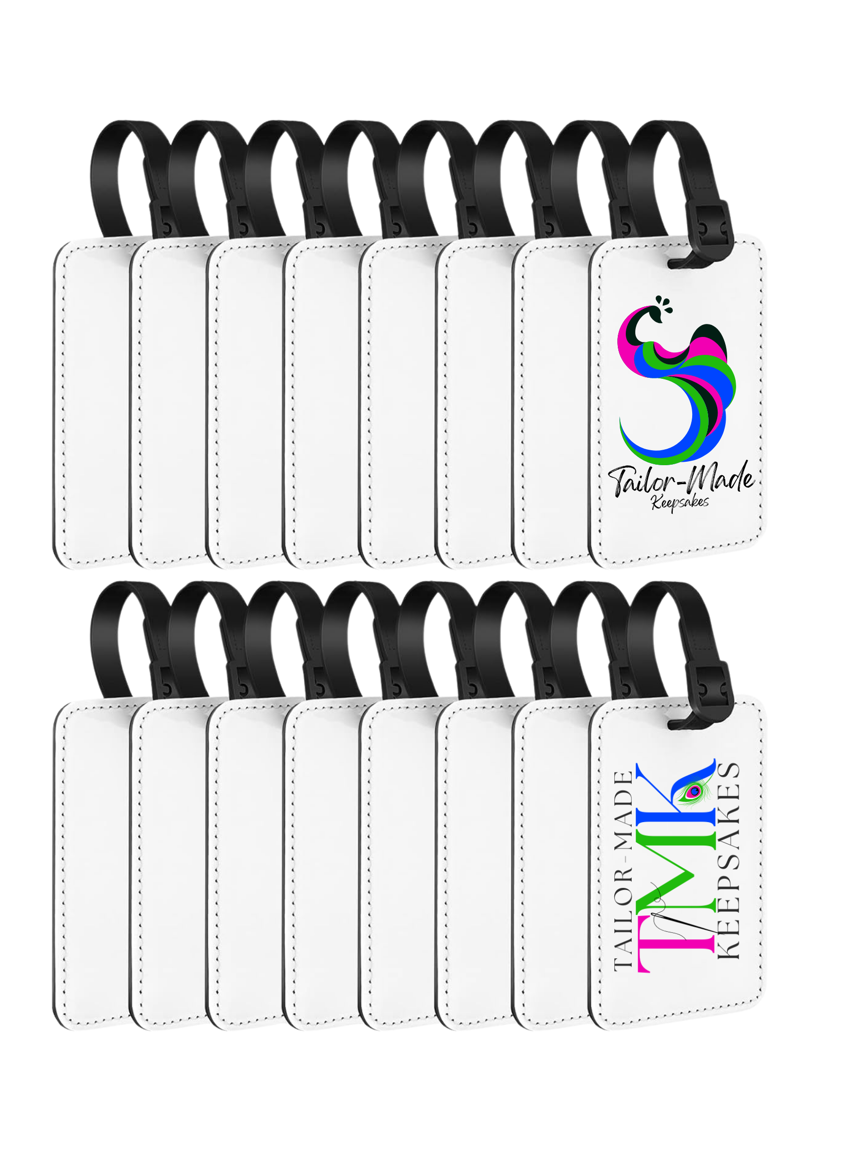 Faux leather custom luggage tags 