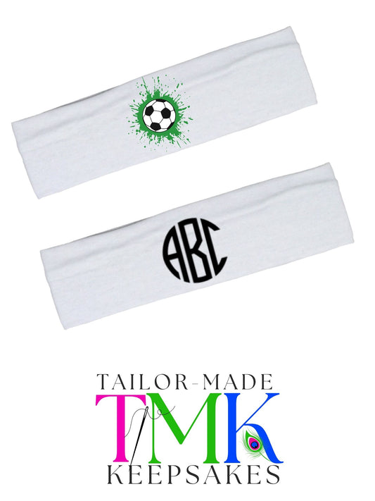 Monogram and name personalization headband