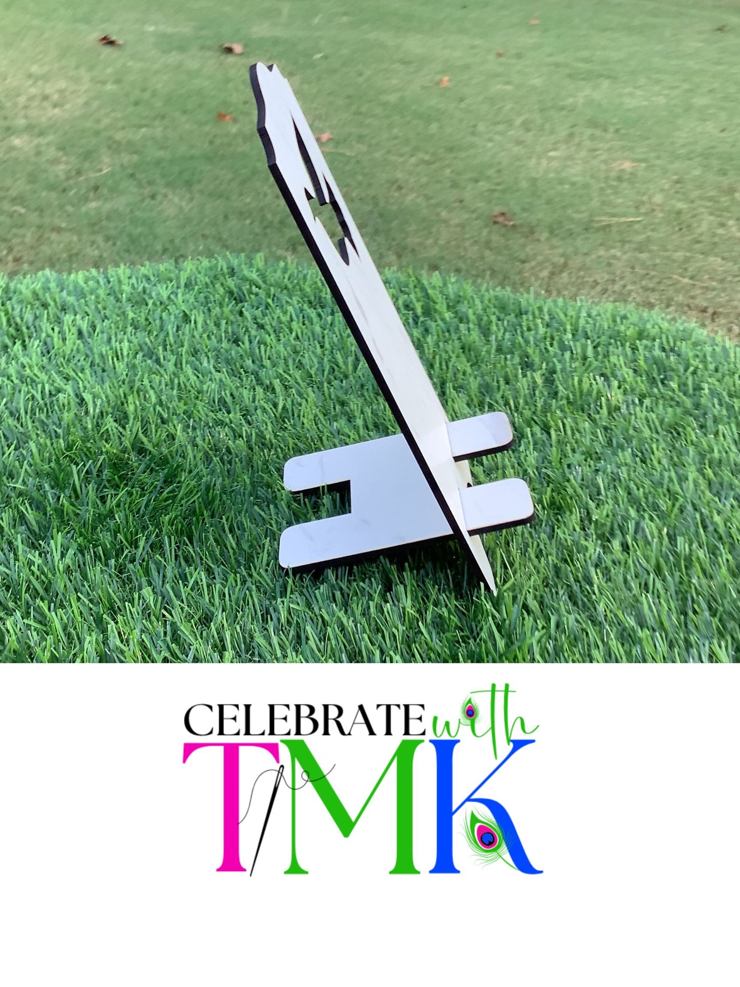 Faux marble dove silhouette phone stand