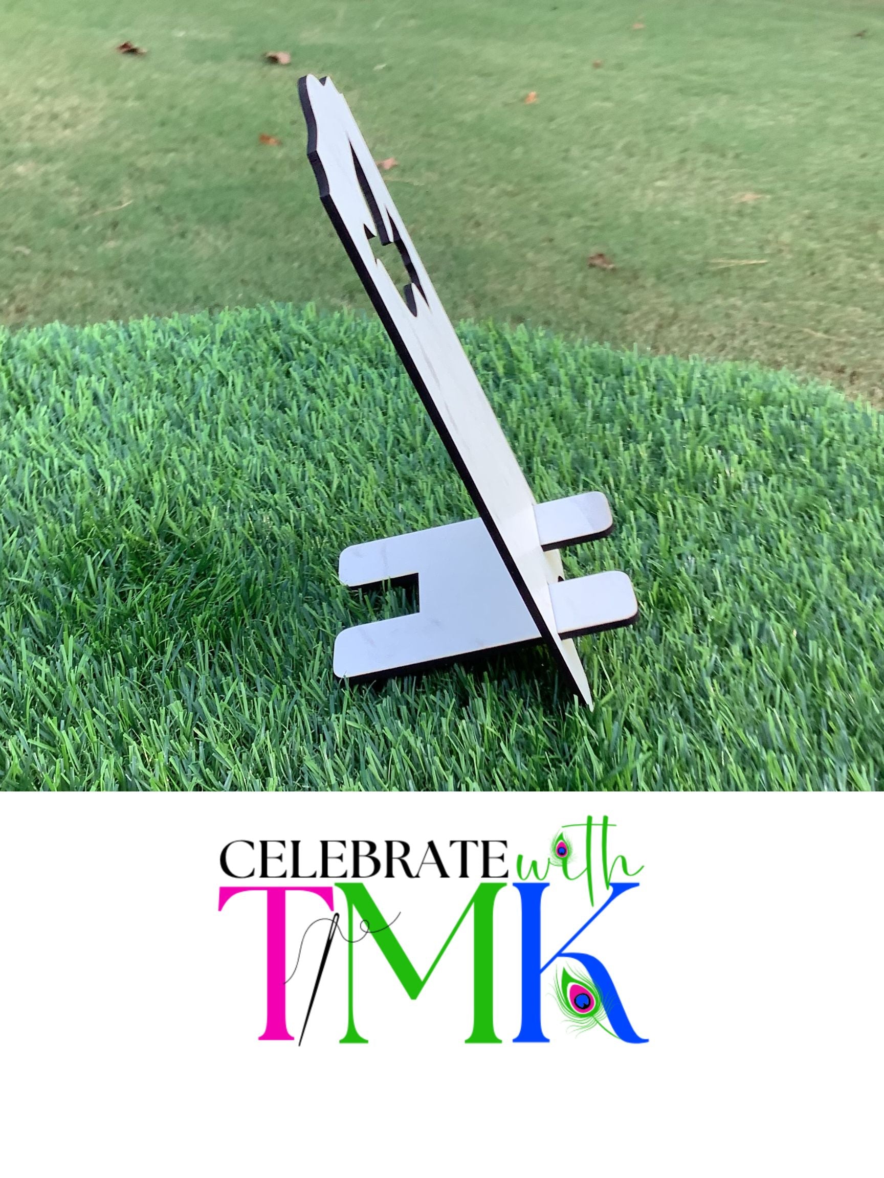 Faux marble dove silhouette phone stand