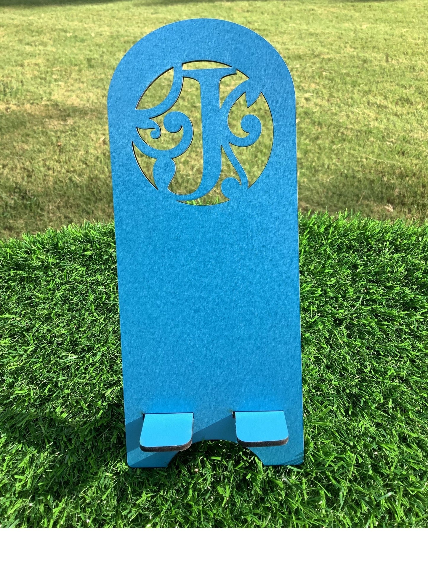 Fancy initial phone stand