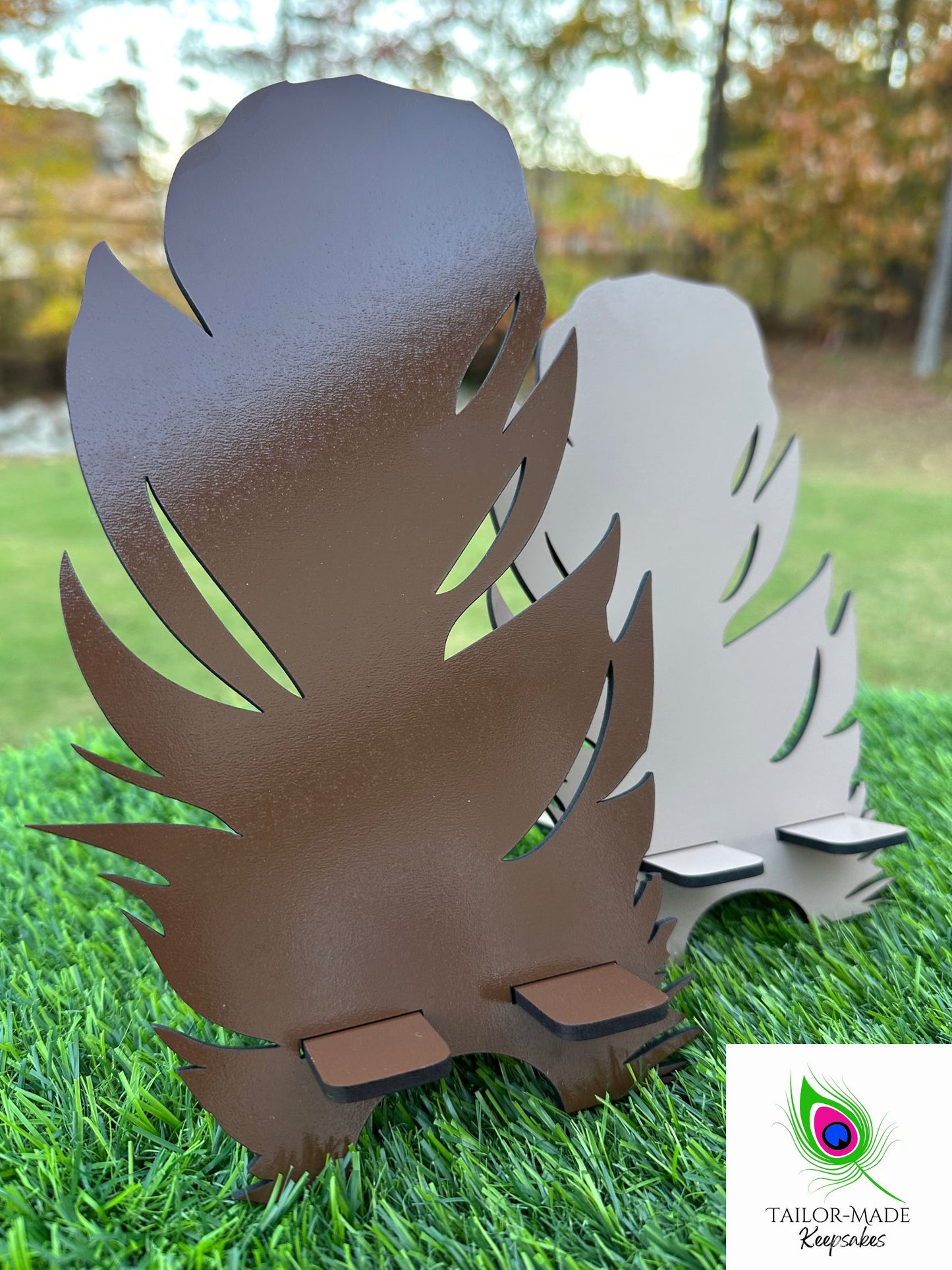 Peacock Feather Phone Stand | Tailor-Made Keepsakes