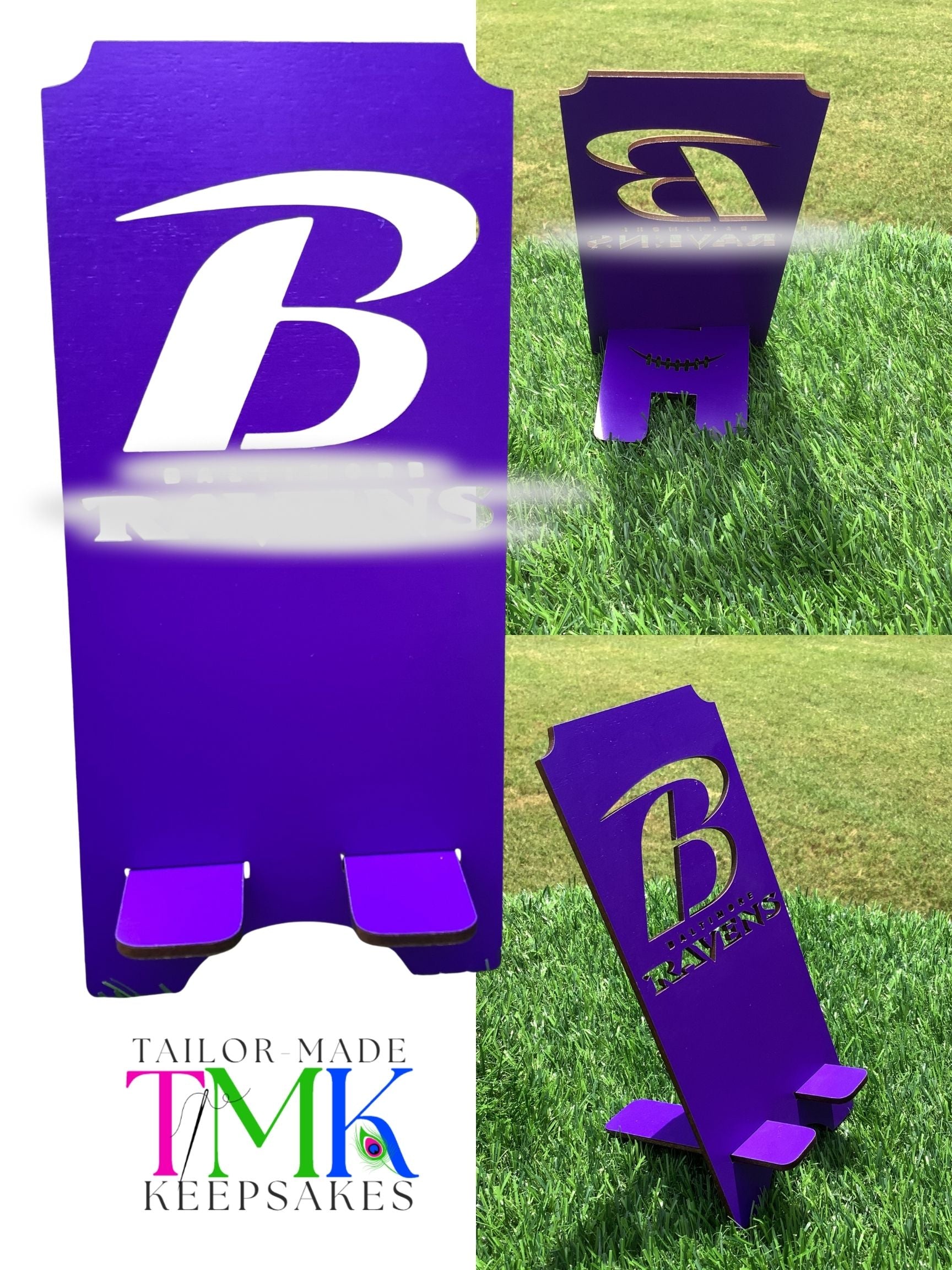 Baltimore Ravens decor, Football phone stand and decor